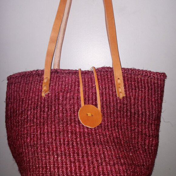 Large sisal Kiondo Kikuyu Kenya Tote bag - Picture 6 of 8